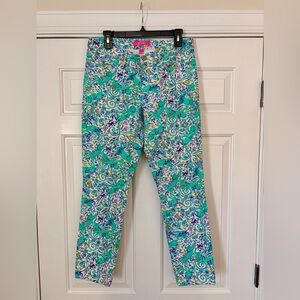 Lilly Pulitzer South Ocean Skinny Jeans Monkey Sea size 10